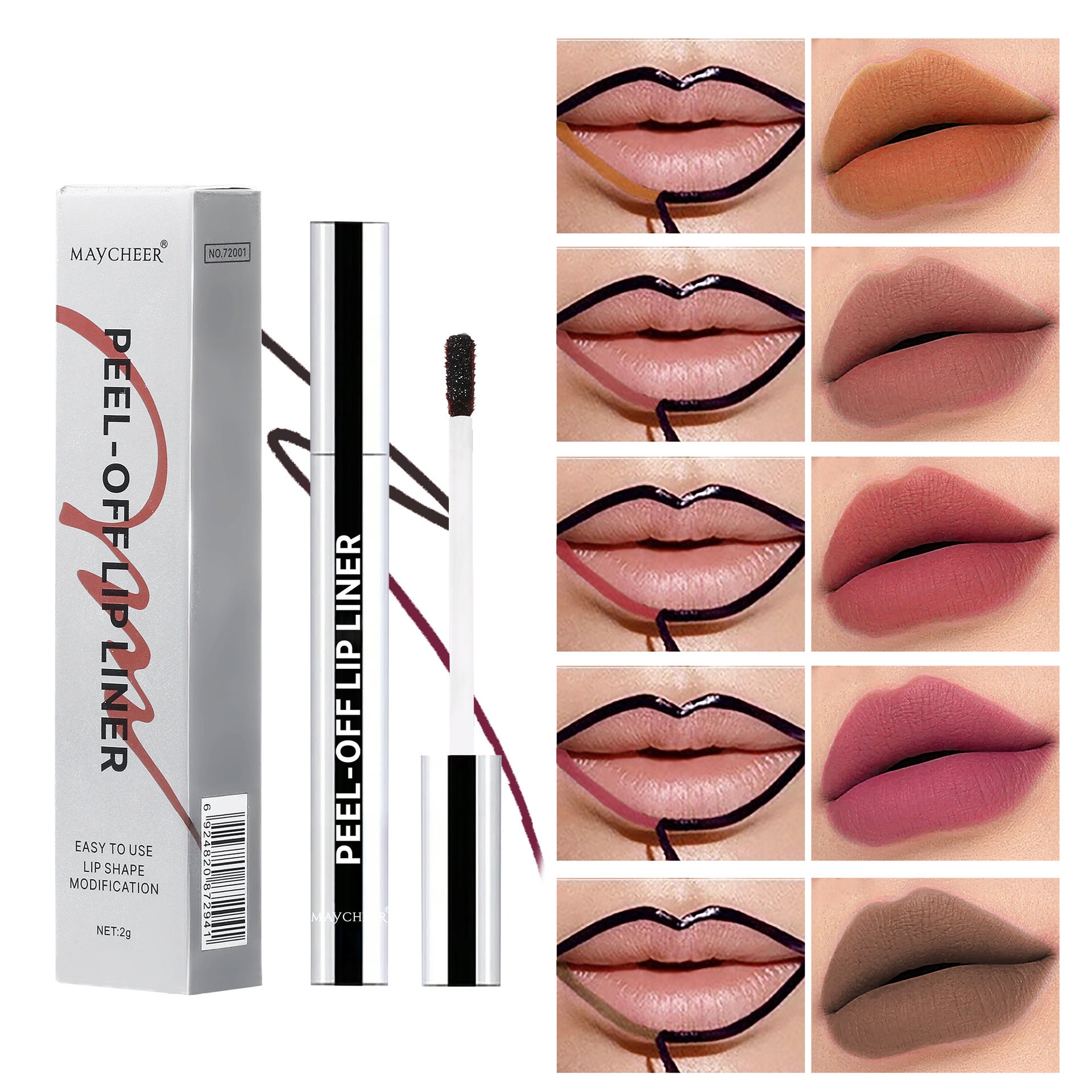 LIP LINER STAY-N-Peel-Off Lip Liner Stain - All Day & Night Lipliner with Hyaluronic Acid & Vitamin E